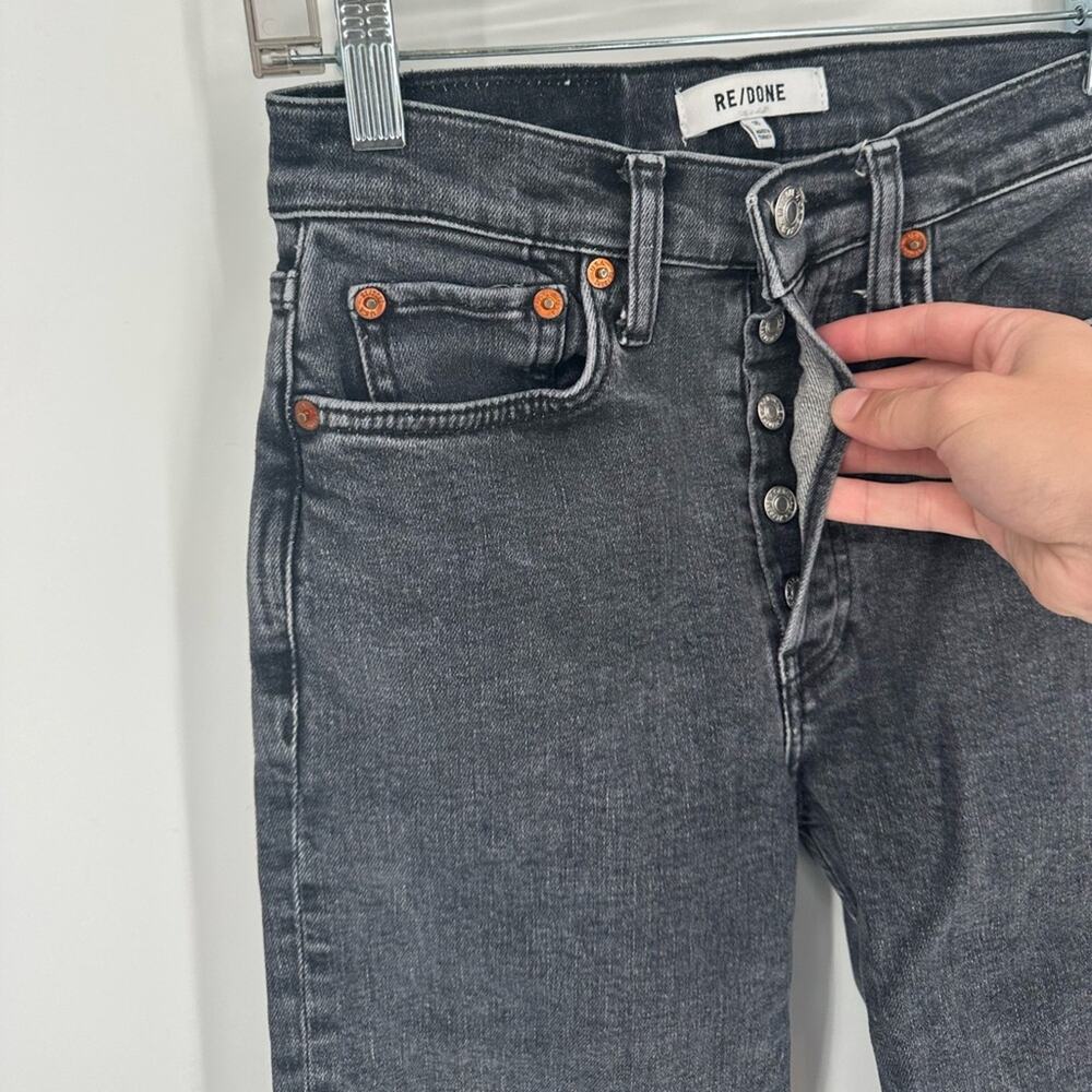 RE/DONE Stove Pipe Jean Stoned Noir Black Straight
Leg Raw Hem 70s High-Rise 25 View 6